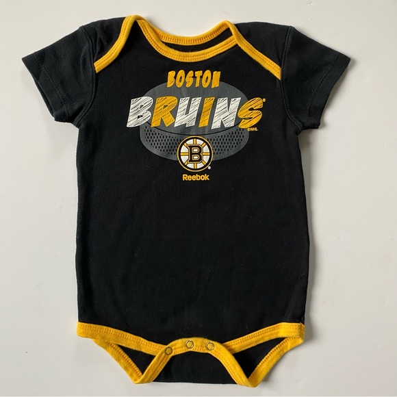 Bruins Reebok One Piece Size 18 Months NWT New Outfit Baby Boys Girls Black NHL - Picture 2 of 9